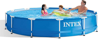 INTEX 12ft X 30 in Round Metal Frame Pool ( 366 cm X I76 cm )